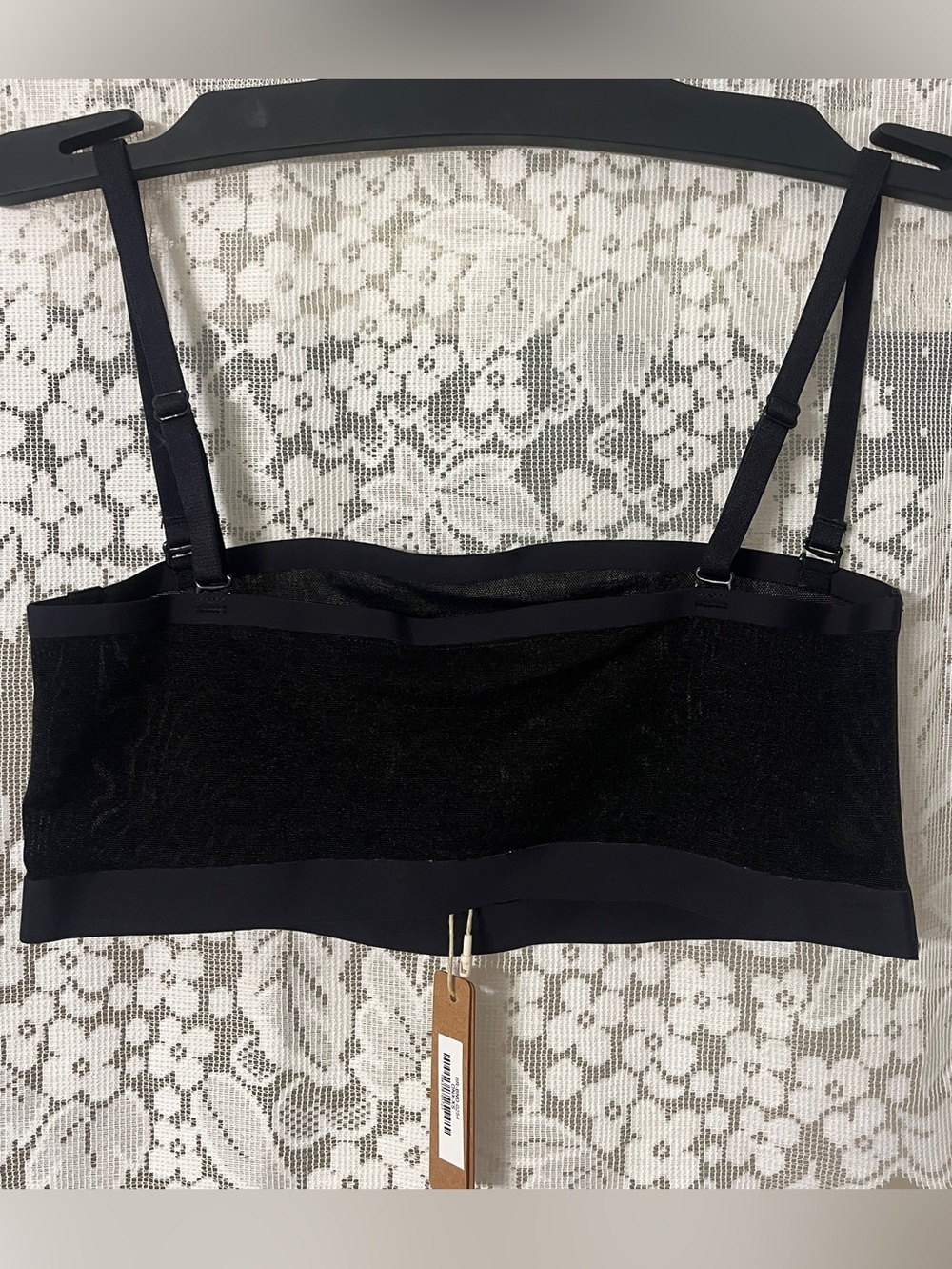 NWT Skims Sheer Sculpt Bandeau Bra Onyx Size XS